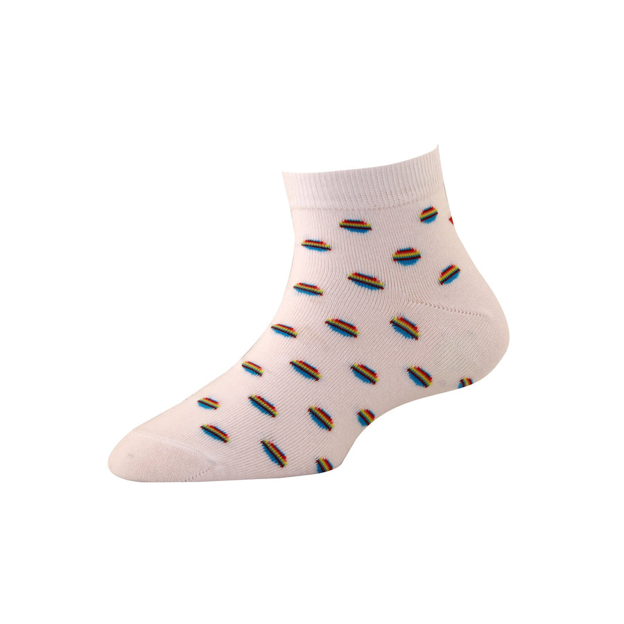 Men's YW-M1-227 Fashion Multi Colour Dot Ankle Socks