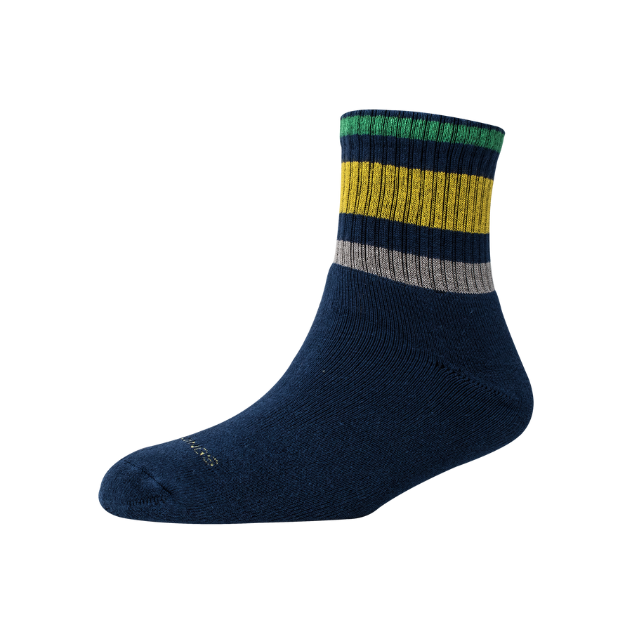 Men's YW-M1-260 Terry 3 Stripe Ankle Socks