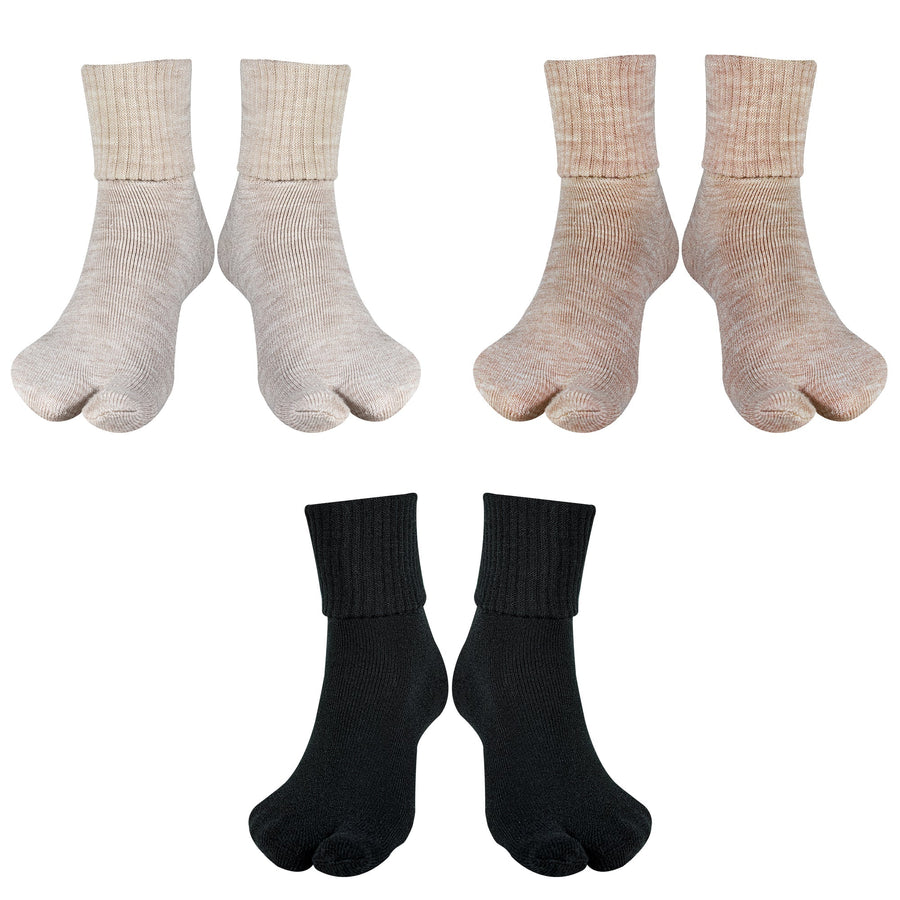 Young Wings Women's Woolen Thumb Socks 700T 02 - Ankle Length - Pack of 3