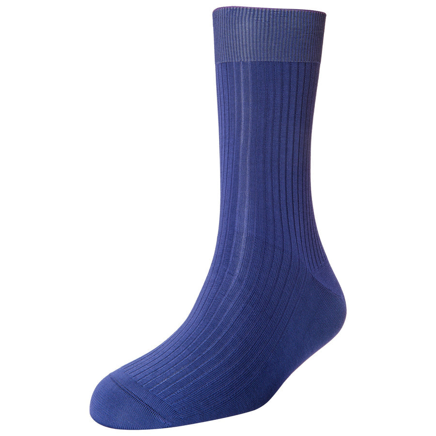 Men's Super Fine 4x1 Rib Full Length Socks