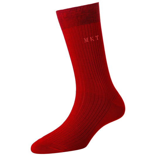 Women's Super Fine 4x1 RIB Monogram Socks