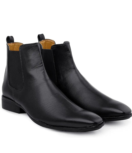 Men's faux leather material latest casual chelsea boots