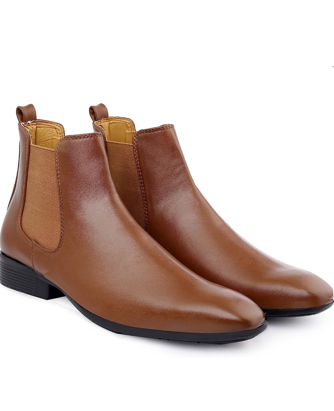 Men's faux leather material latest casual chelsea boots