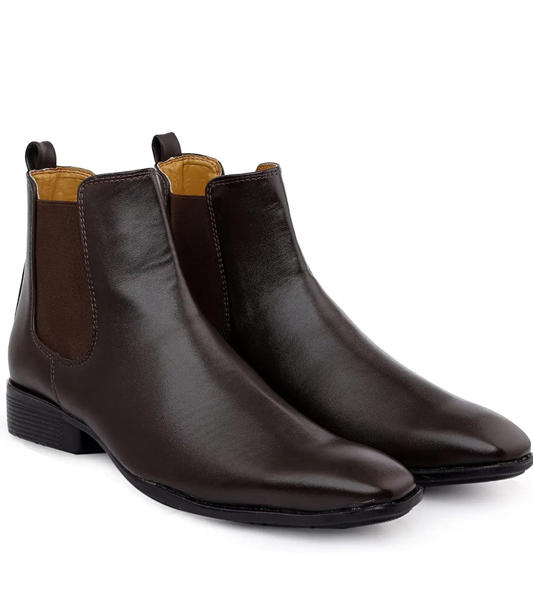 Men's faux leather material latest casual chelsea boots