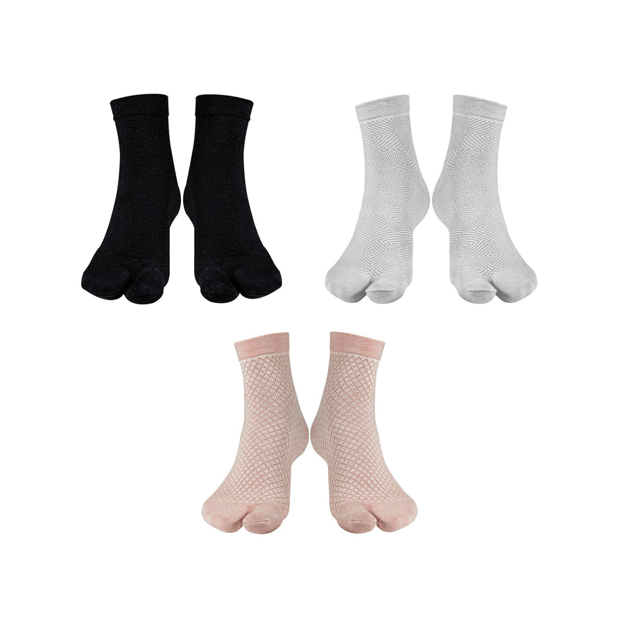 Young Wings Antibacterial Womens Cotton Thumb Ankle Socks WS1001 - Pack of 3