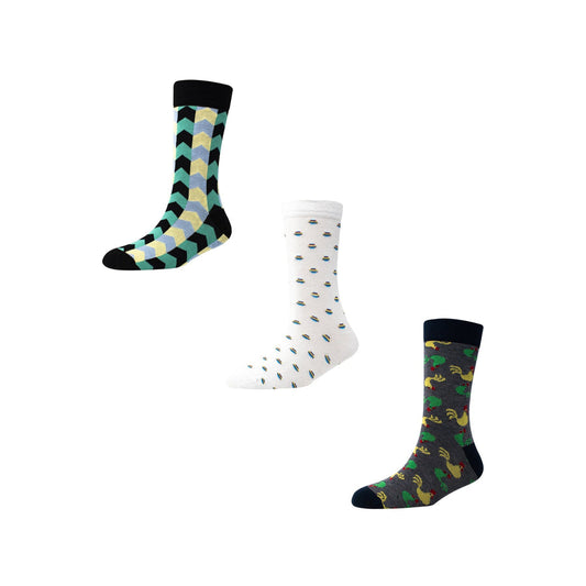 Men's FL021 Pack of 3 Crew Socks