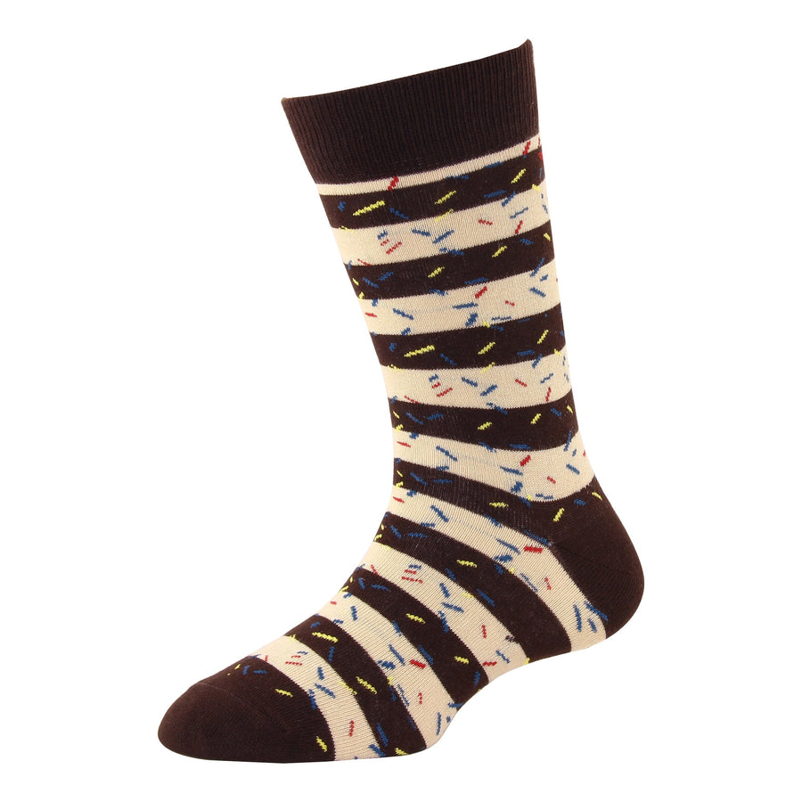 Men's YW-M1-319 Fashion Stripe Crew Socks