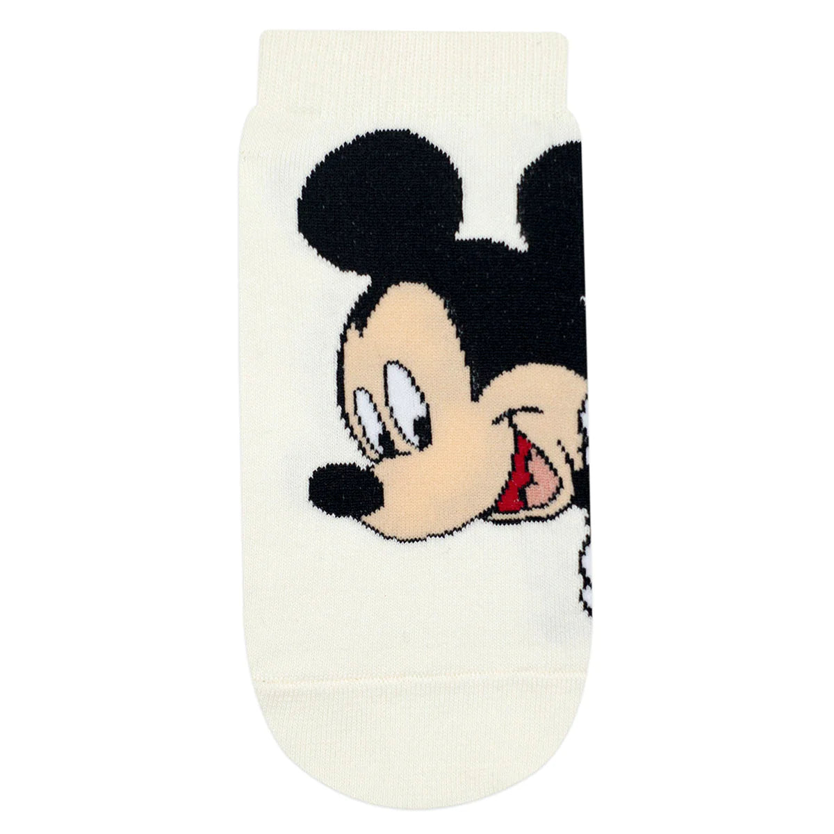 Balenzia x disney mickey & minnie themed lowcut socks for women- (pack of 3 pairs/1u)(free size)cream