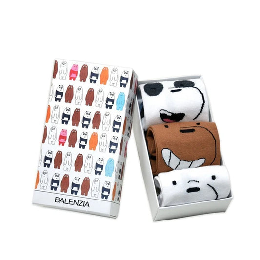 We bare bear gift pack for women-lowcut socks(pack of 3 pairs/1u)