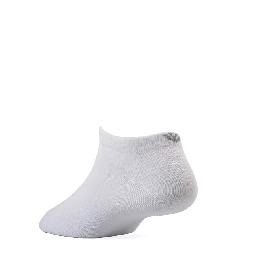 Young Wings Women's White Colour Cotton Fabric Design Low Ankle Length Socks - Pack of 5, Style no. 6101-W