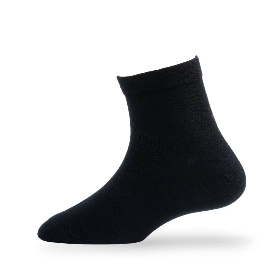 Young Wings Women's Black Colour Cotton Fabric Solid Ankle Length Socks - Pack of 5, Style no. 5101-W1