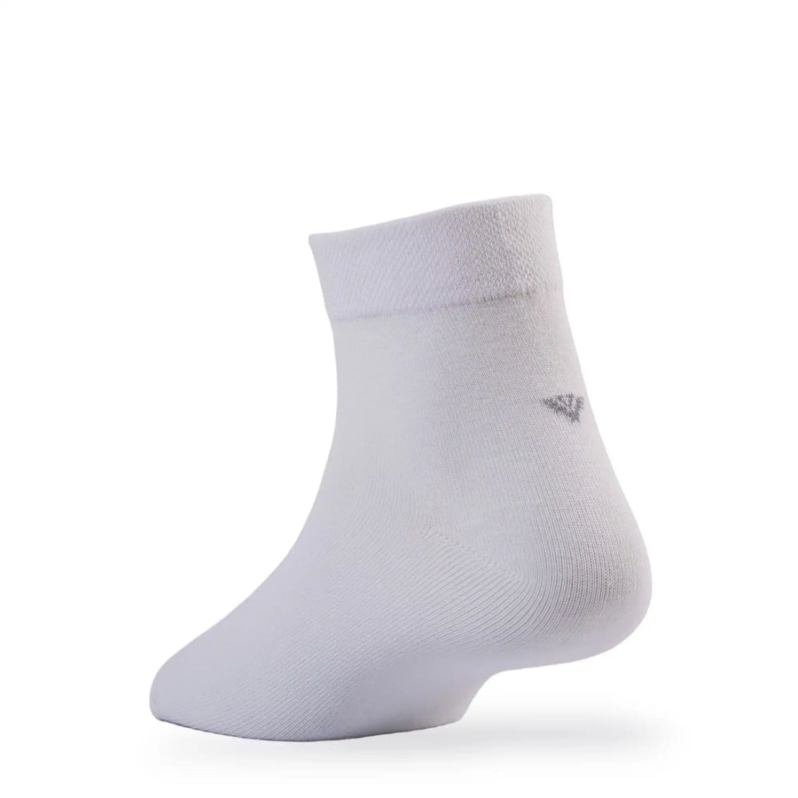 Young Wings Women's White Colour Cotton Fabric Solid Ankle Length Socks - Pack of 5, Style no. 5101-W1