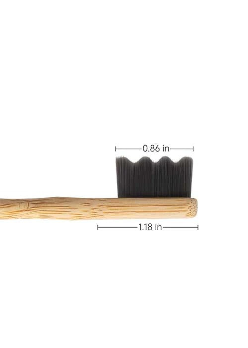 Bamboo toothbrush – super soft nano white bristles – round handle