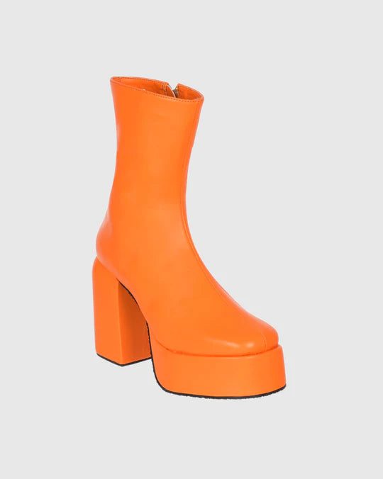 Y2k Chunky Orange Boots