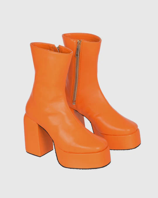 Y2k Chunky Orange Boots