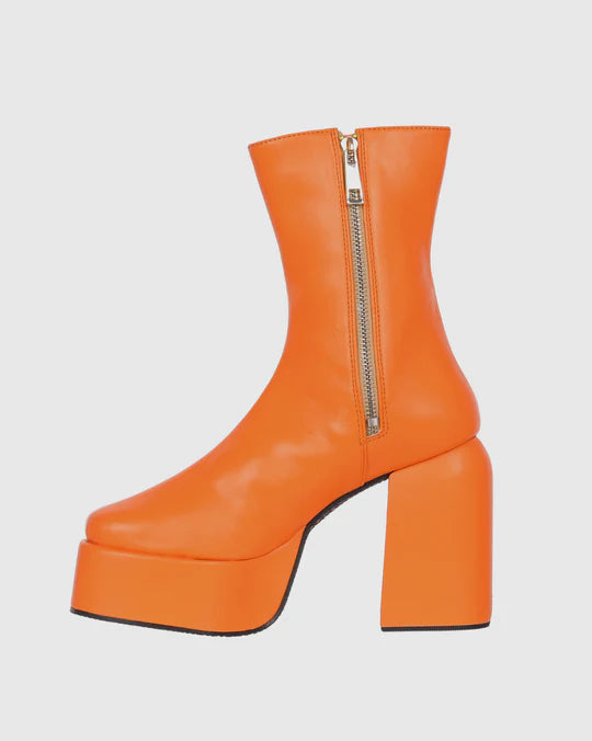 Y2k Chunky Orange Boots