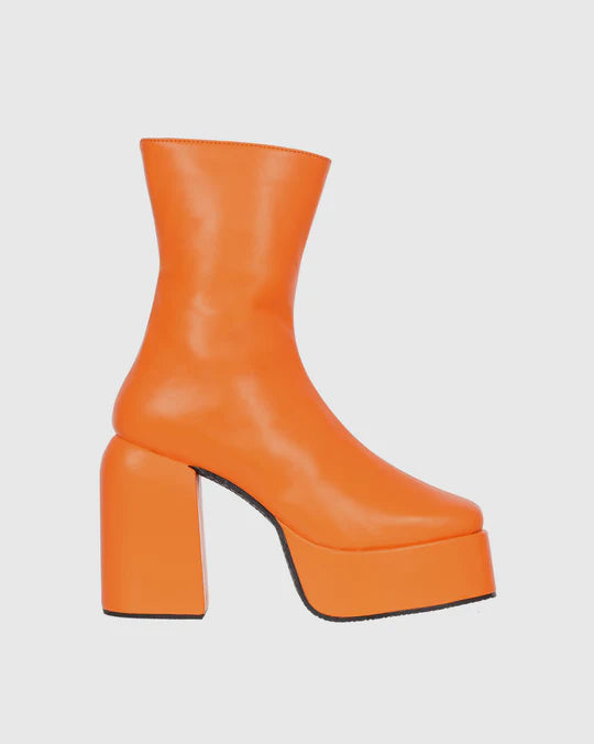 Y2k Chunky Orange Boots