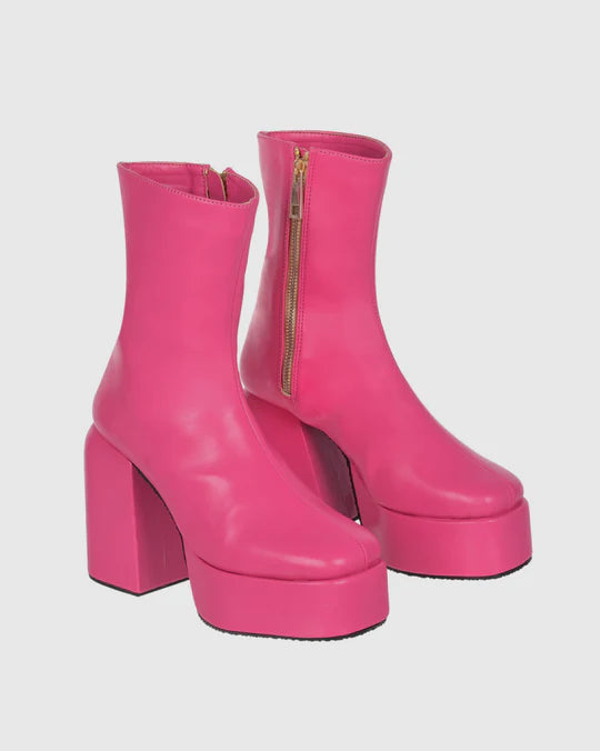 Y2k Chunky Pink Boots