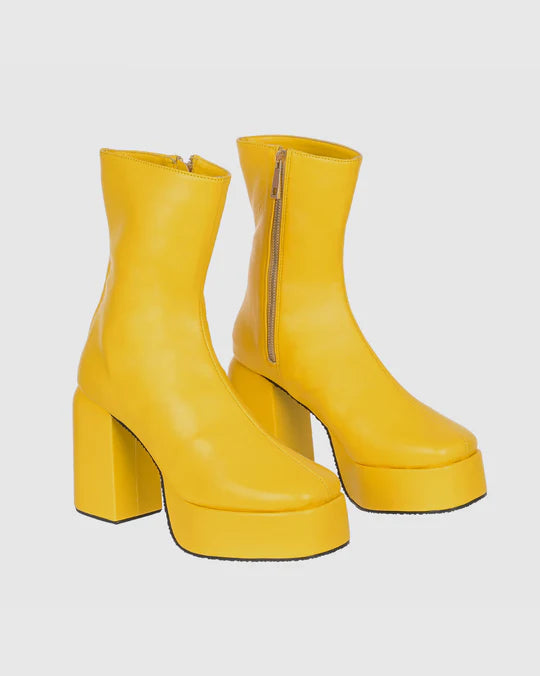 Y2k Chunky Yellow Boots