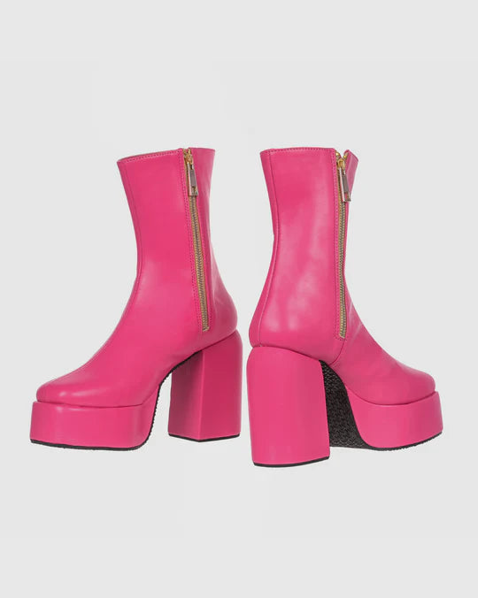 Y2k Chunky Pink Boots