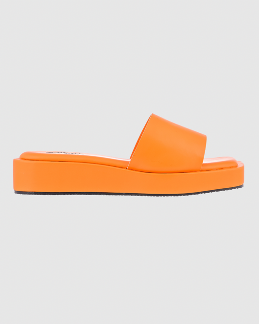 Y2K Orange Platform Flats