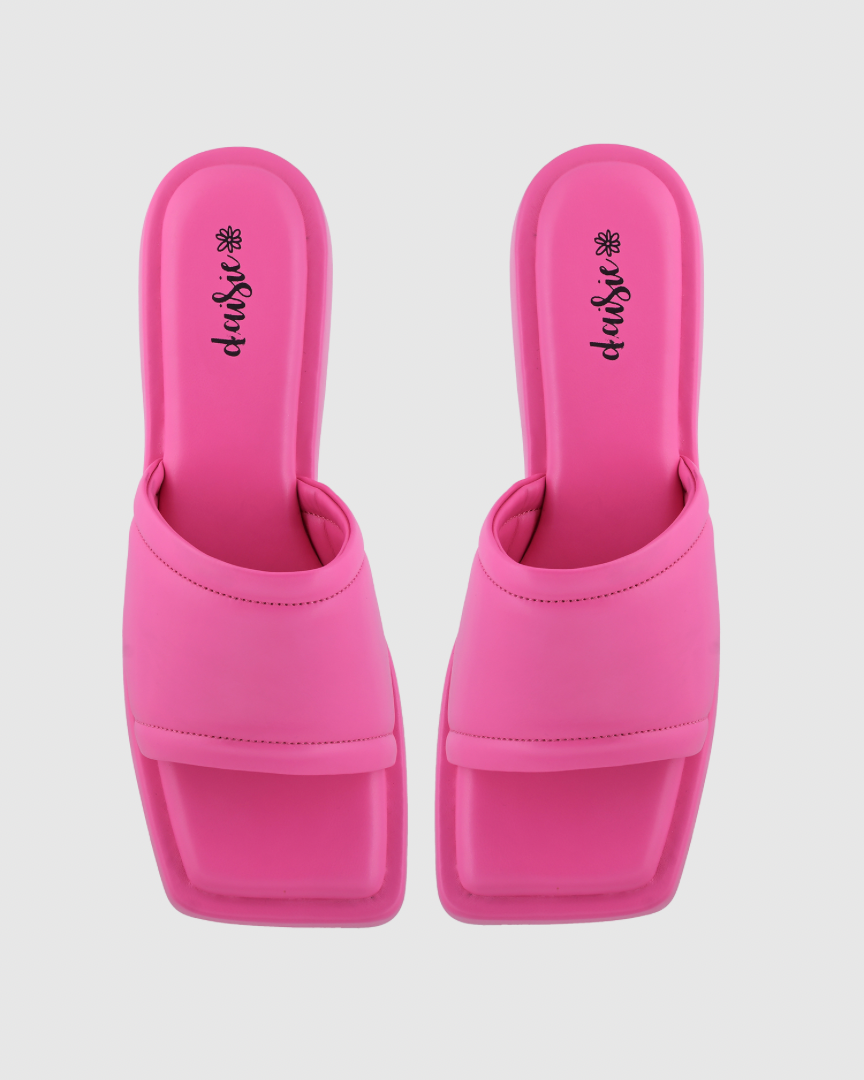 Y2k Block Chunky Broad Strap Pink platforms