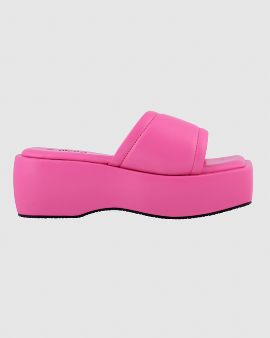 Y2k Block Chunky Broad Strap Pink platforms