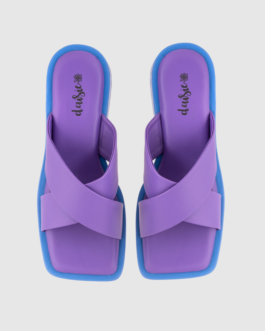 Y2K Purple&Blue Double Trouble Platform Flats