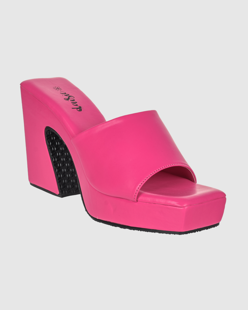 Y2K Trendy Comfort Platform Heels Pink