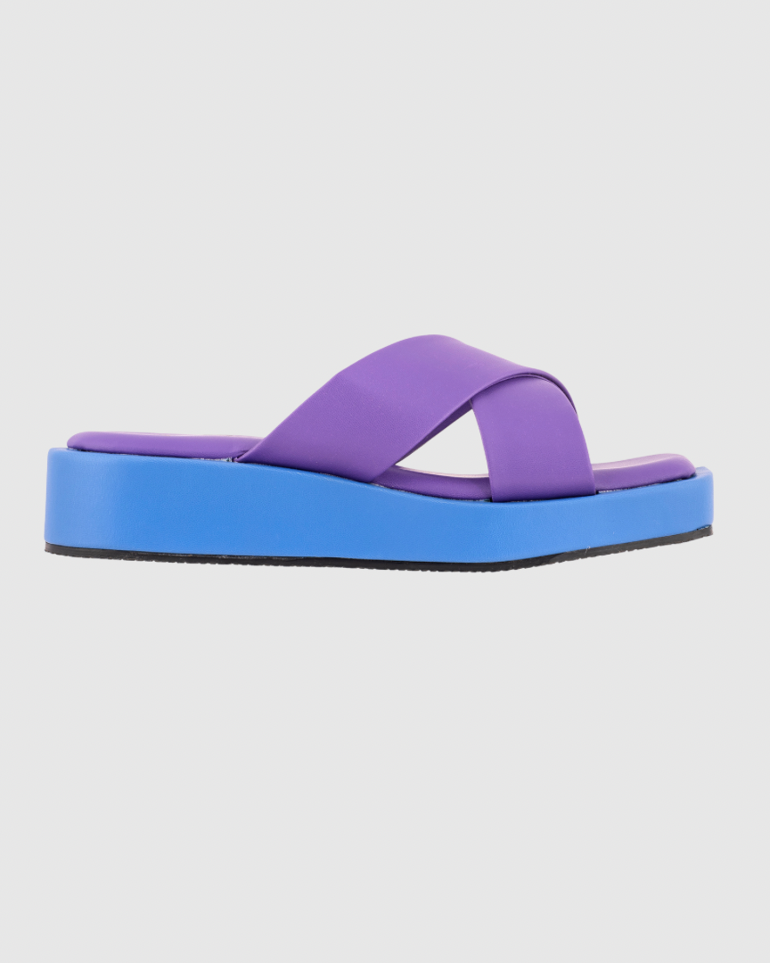 Y2K Purple&Blue Double Trouble Platform Flats