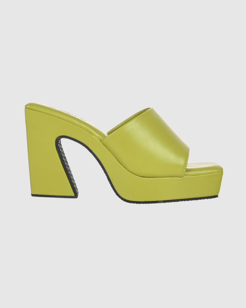 Y2K Trendy Comfort Platform Heels Green