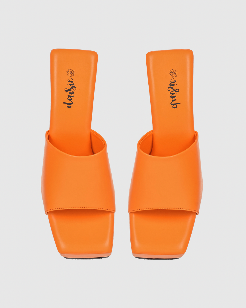 Y2K Trendy Comfort Platform Heels Orange