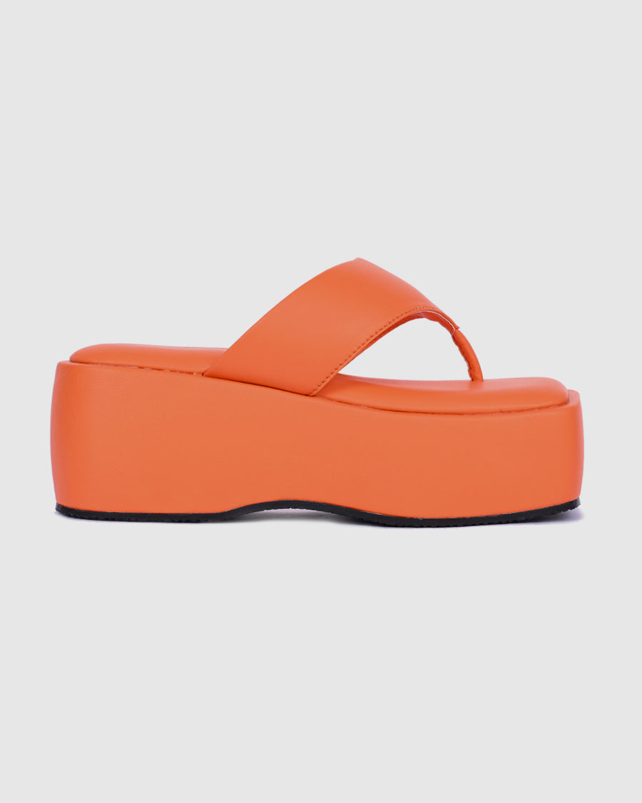 Y2k Block Chunky orange platforms