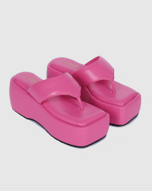 Y2k Block Chunky candy pink platforms