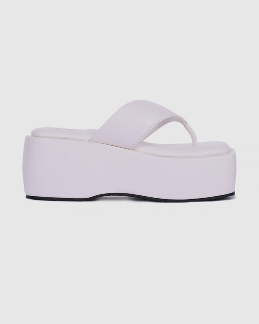 Y2k Block Chunky basic white platforms