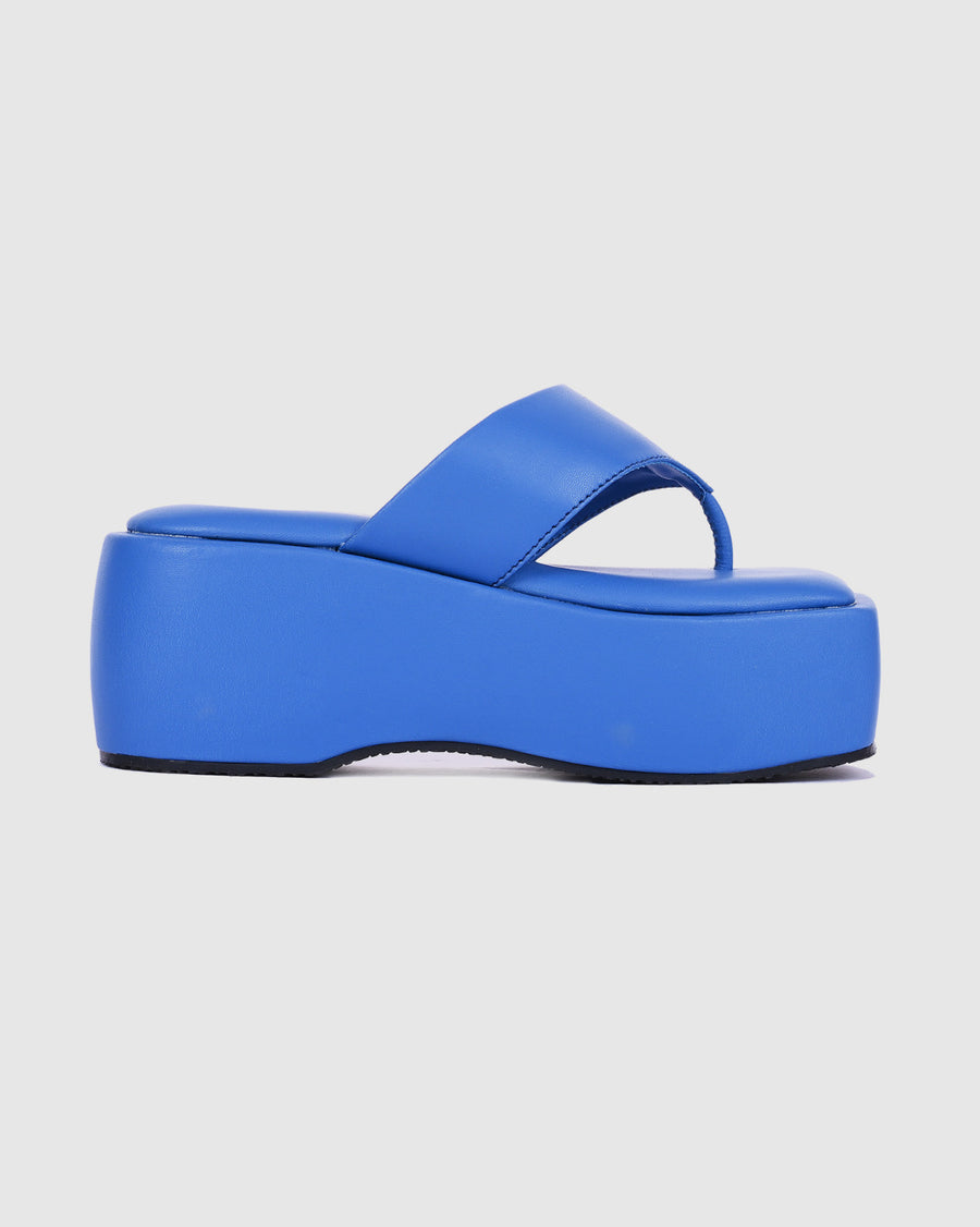 Y2k Block Chunky Hot Blue platforms