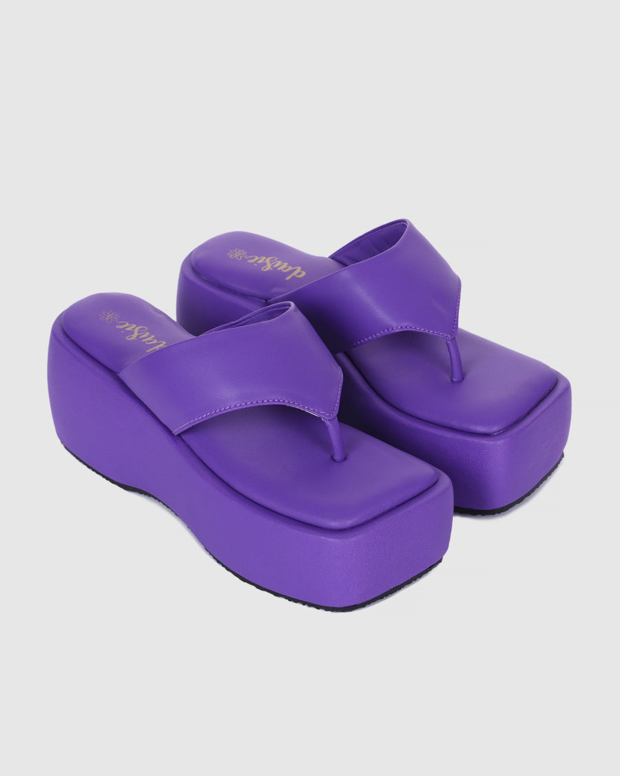 Y2k Block Chunky purple platforms