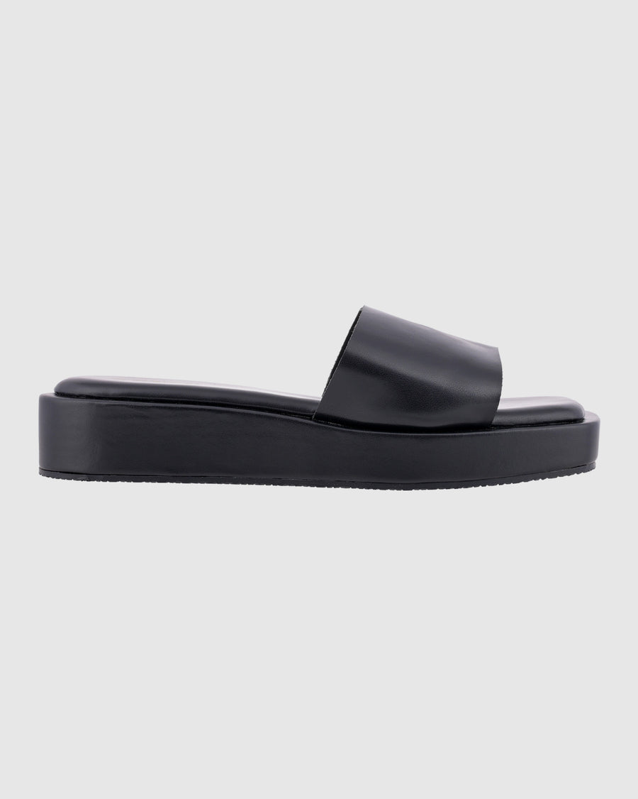 Y2K Black Platform Flats