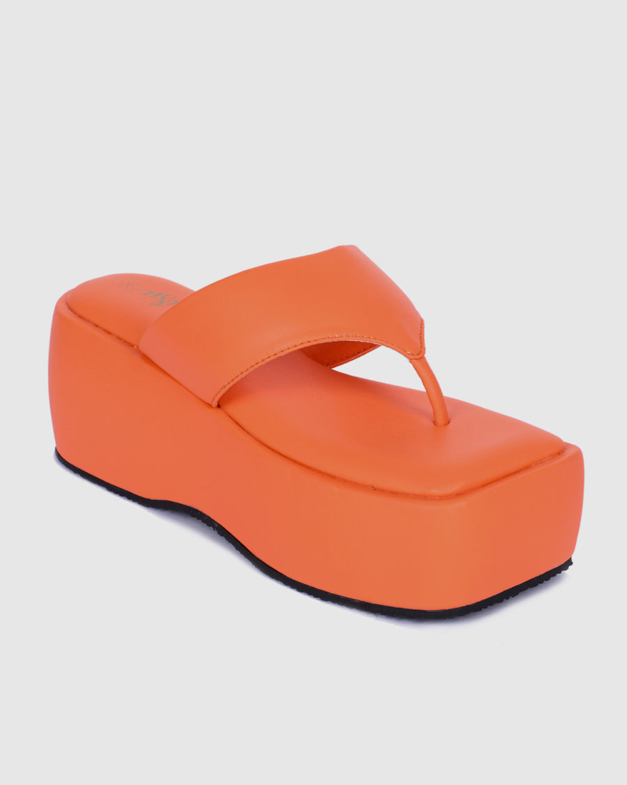 Y2k Block Chunky orange platforms