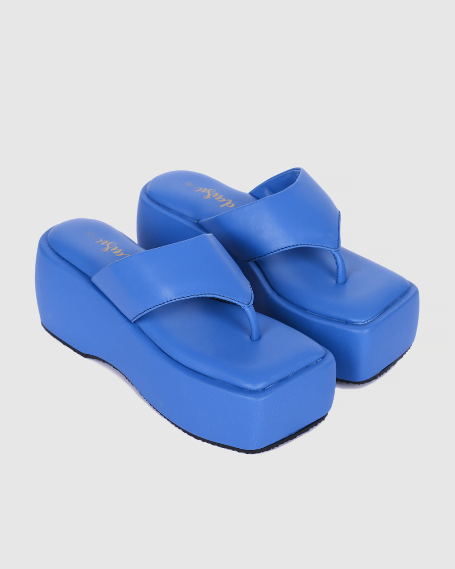 Y2k Block Chunky Hot Blue platforms