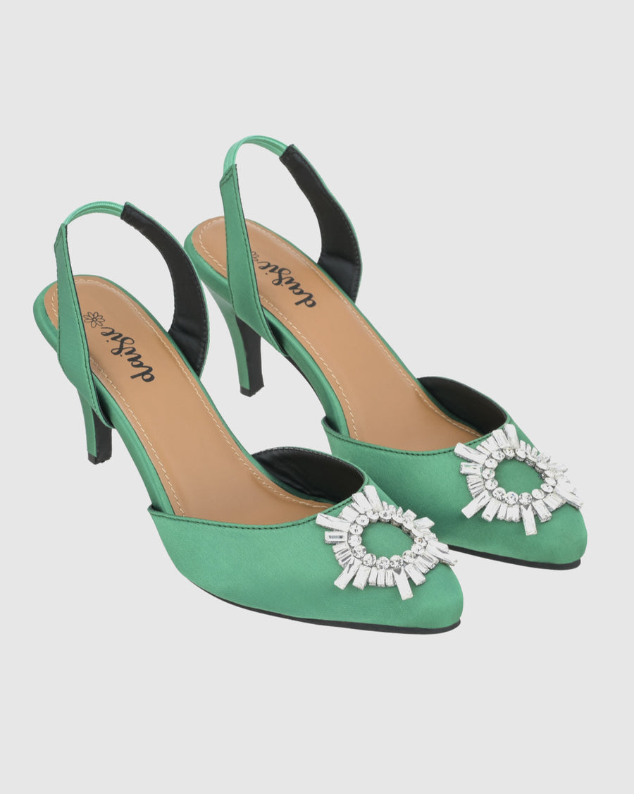 Y23 Bling Pencil Brooch Bottega Green Heel