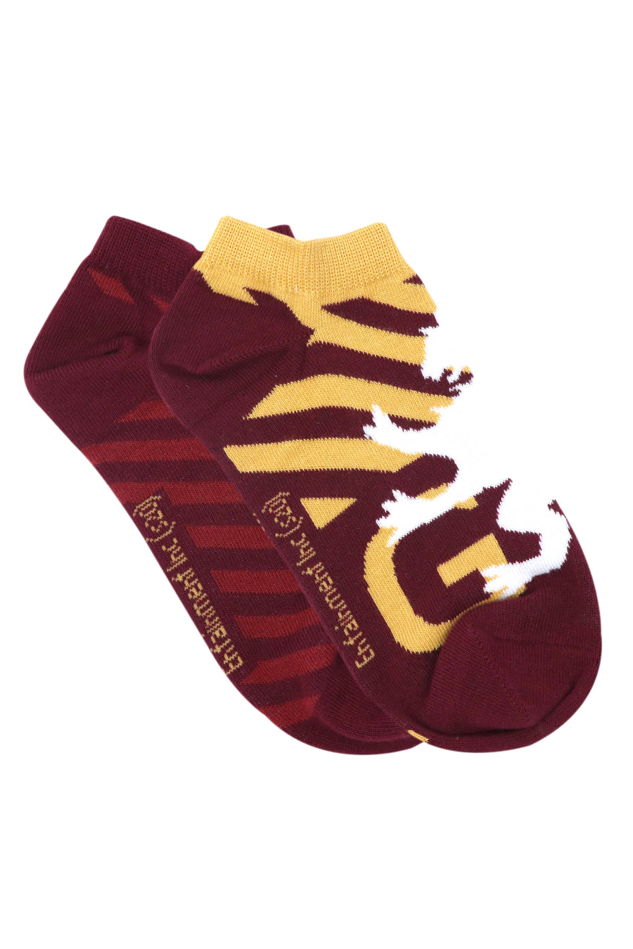 Balenzia x harry potter gryffindor crest & logo lowcut socks for women (pack of 2 pairs/1u)- maroon