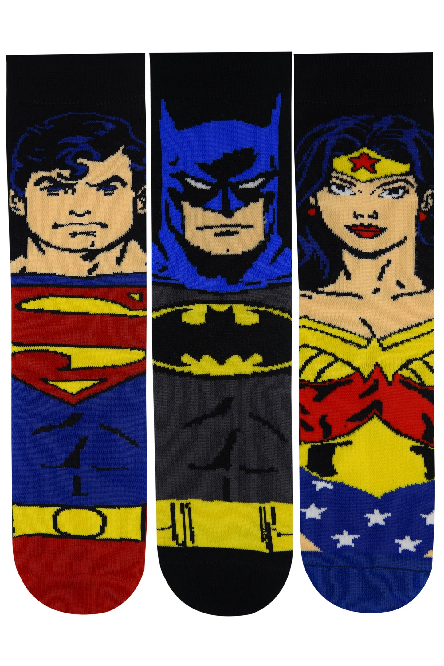 Justice league by balenzia crew socks for kids (pack of 3 pairs/1u)(4-6 years)