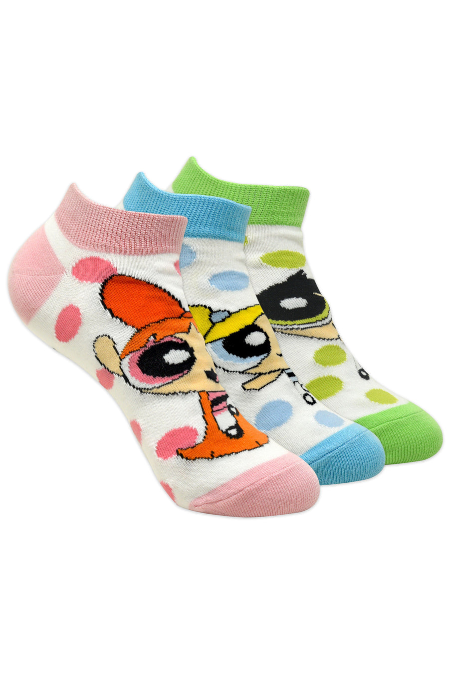 Powerpuff girls gift pack for women-lowcut socks(pack of 3 pairs/1u)