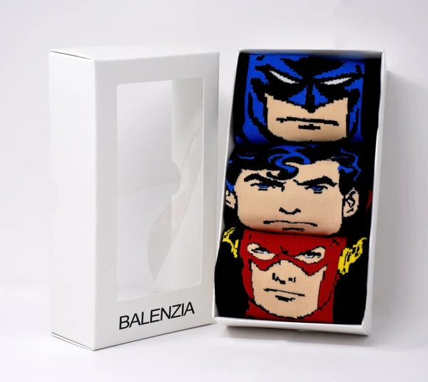 Justice league by balenzia crew socks for men (pack of 3 pairs/1u)