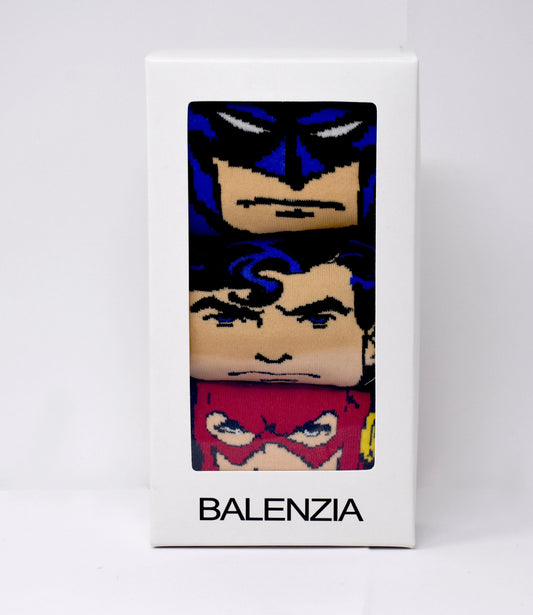 Justice league by balenzia crew socks for men (pack of 3 pairs/1u)